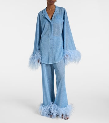 Weite Hose Lumière mit Federn | Oséree