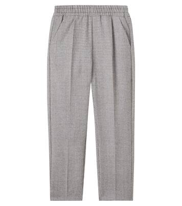 Jones checked wool flannel pants | Bonpoint