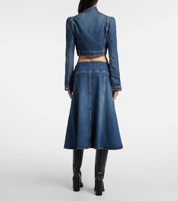 Cropped denim jacket | Alaïa