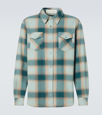 Chemise Shadow en cachemire à carreaux | God's True Cashmere