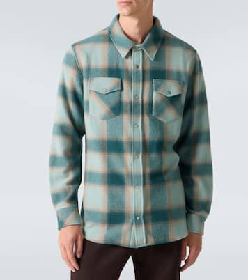 Chemise Shadow en cachemire à carreaux | God's True Cashmere
