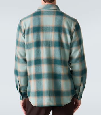 Chemise Shadow en cachemire à carreaux | God's True Cashmere
