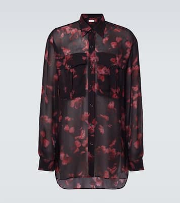 Camicia semitrasparente con stampa floreale | Dries Van Noten