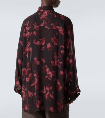 Camicia semitrasparente con stampa floreale | Dries Van Noten