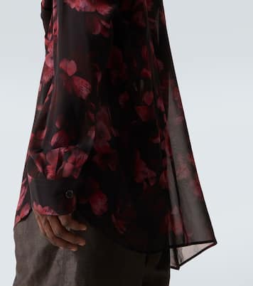 Camicia semitrasparente con stampa floreale | Dries Van Noten