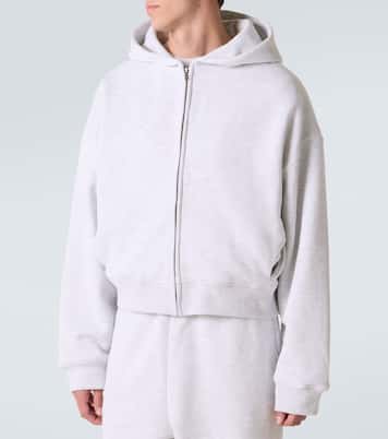 Cropped cotton zip-up hoodie | Entire Studios