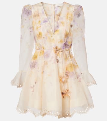 Memento linen and silk minidress | Zimmermann