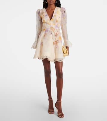 Memento linen and silk minidress | Zimmermann