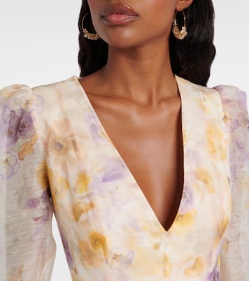 Memento linen and silk minidress | Zimmermann