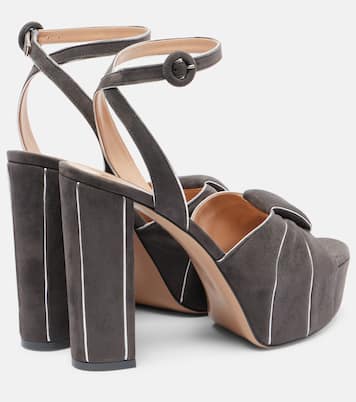 Plateausandalen 125 aus Veloursleder | Gianvito Rossi