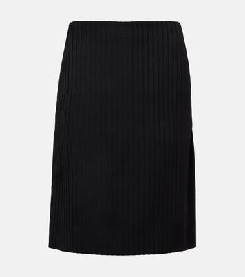 Ribbed-knit wool miniskirt  | Calvin Klein Collection