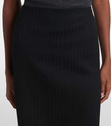 Ribbed-knit wool miniskirt  | Calvin Klein Collection