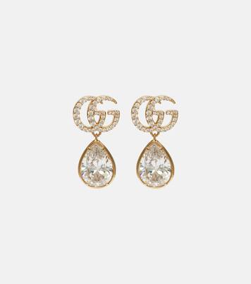Boucles d’oreilles GG Marmont à cristaux | Gucci