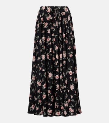 Floral silk-blend charmeuse maxi skirt | Dolce&Gabbana