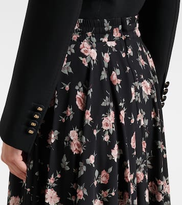 Floral silk-blend charmeuse maxi skirt | Dolce&Gabbana
