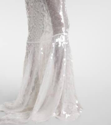 Sequined open-back gown | Norma Kamali