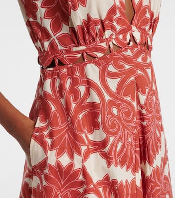 Robe longue Noreen imprimée en coton | Poupette St Barth