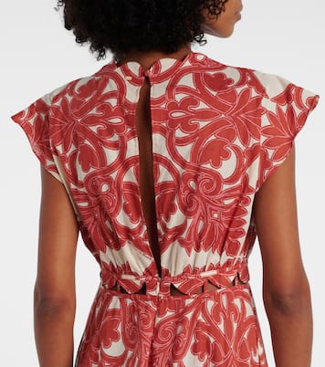 Robe longue Noreen imprimée en coton | Poupette St Barth