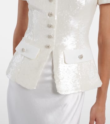 Maxikleid mit Pailletten | Self-Portrait