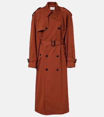 Oversize-Trenchcoat aus Baumwolle und Seide | Saint Laurent