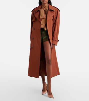 Oversize-Trenchcoat aus Baumwolle und Seide | Saint Laurent