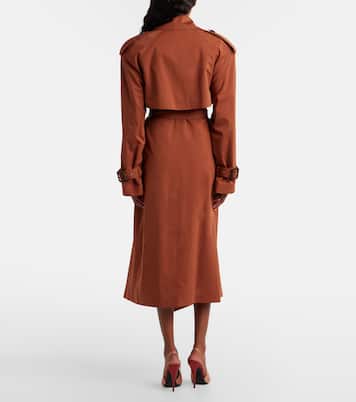 Oversize-Trenchcoat aus Baumwolle und Seide | Saint Laurent