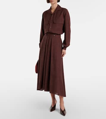 Ida wool, silk, and linen shirt | Loro Piana