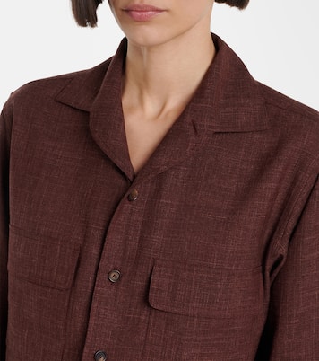 Ida wool, silk, and linen shirt | Loro Piana