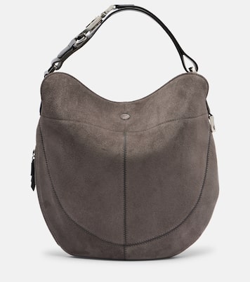 Borsa a spalla Quiver Clip Medium in suede | Lemaire