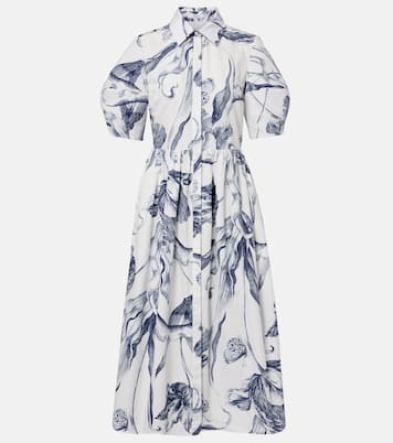 Floral cotton poplin shirt dress | Erdem