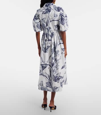 Floral cotton poplin shirt dress | Erdem