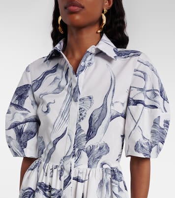 Floral cotton poplin shirt dress | Erdem