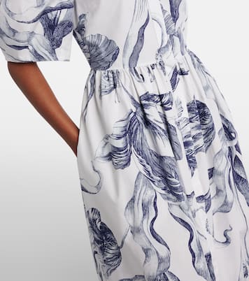 Floral cotton poplin shirt dress | Erdem