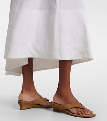 Micro Wedge 40 suede thong sandals | Le Monde Béryl