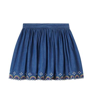 Bernie cotton chambray skirt  | Molo