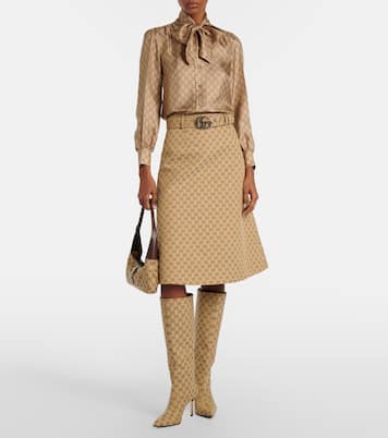 Botas altas Bombshell de lona GG | Gucci