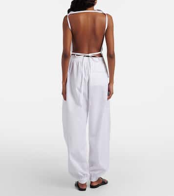 Cotton-blend wide-leg pants | Róhe