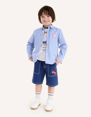 x Maison Kitsuné Elzo cotton shorts | Bonpoint