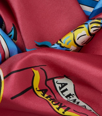 Printed silk twill scarf | Alémais