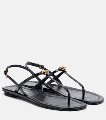 Patent leather thong sandals | Prada