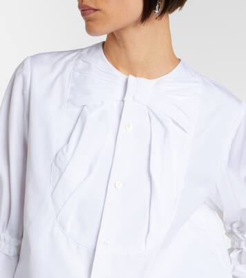 Bow-detail ruffled cotton poplin shirt | Noir Kei Ninomiya