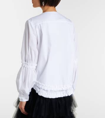 Bow-detail ruffled cotton poplin shirt | Noir Kei Ninomiya