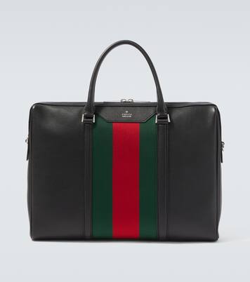Aktentasche Web Stripe aus Leder | Gucci