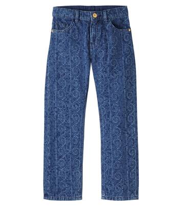 Printed straight jeans | Versace Kids