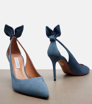 Pumps Bow Tie aus Veloursleder | Aquazzura