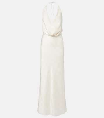 Bedrucktes Maxikleid aus Satin | Rotate