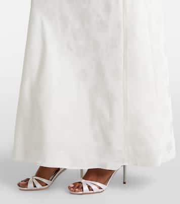 Bedrucktes Maxikleid aus Satin | Rotate