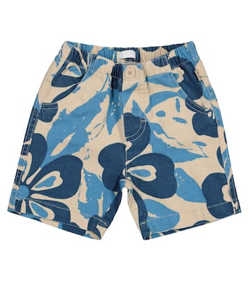 Baby floral cotton and linen Bermuda shorts | Il Gufo