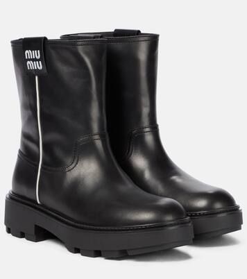 Ankle Boots aus Leder | Miu Miu