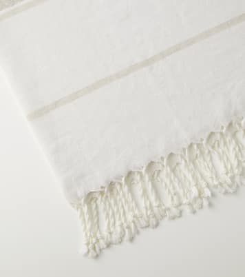 Striped linen-blend blanket | Brunello Cucinelli
